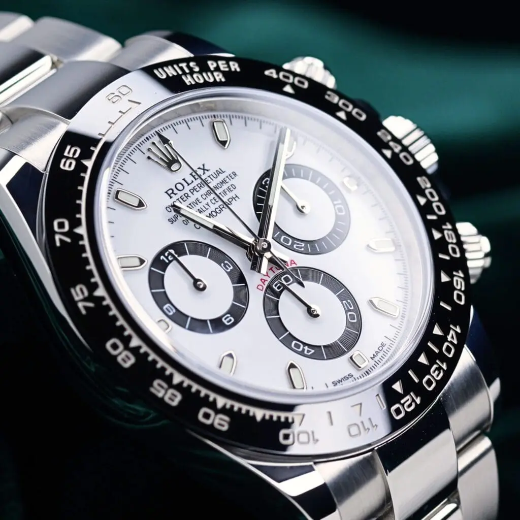 Rolex Cosmograph Daytona "Panda" White Dial Black Ceramic Bezel Stainless Steel Oyster Bracelet 40mm MINT CONDITION COMPLETE SET 116500LN-0001