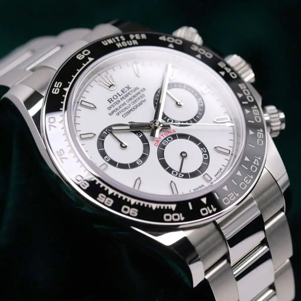 Rolex Daytona Cosmograph "Panda" White Dial Black Ceramic Bezel Oyster Bracelet Stainless Steel 40mm MINT CONDITION COMPLETE SET 126500LN-0001