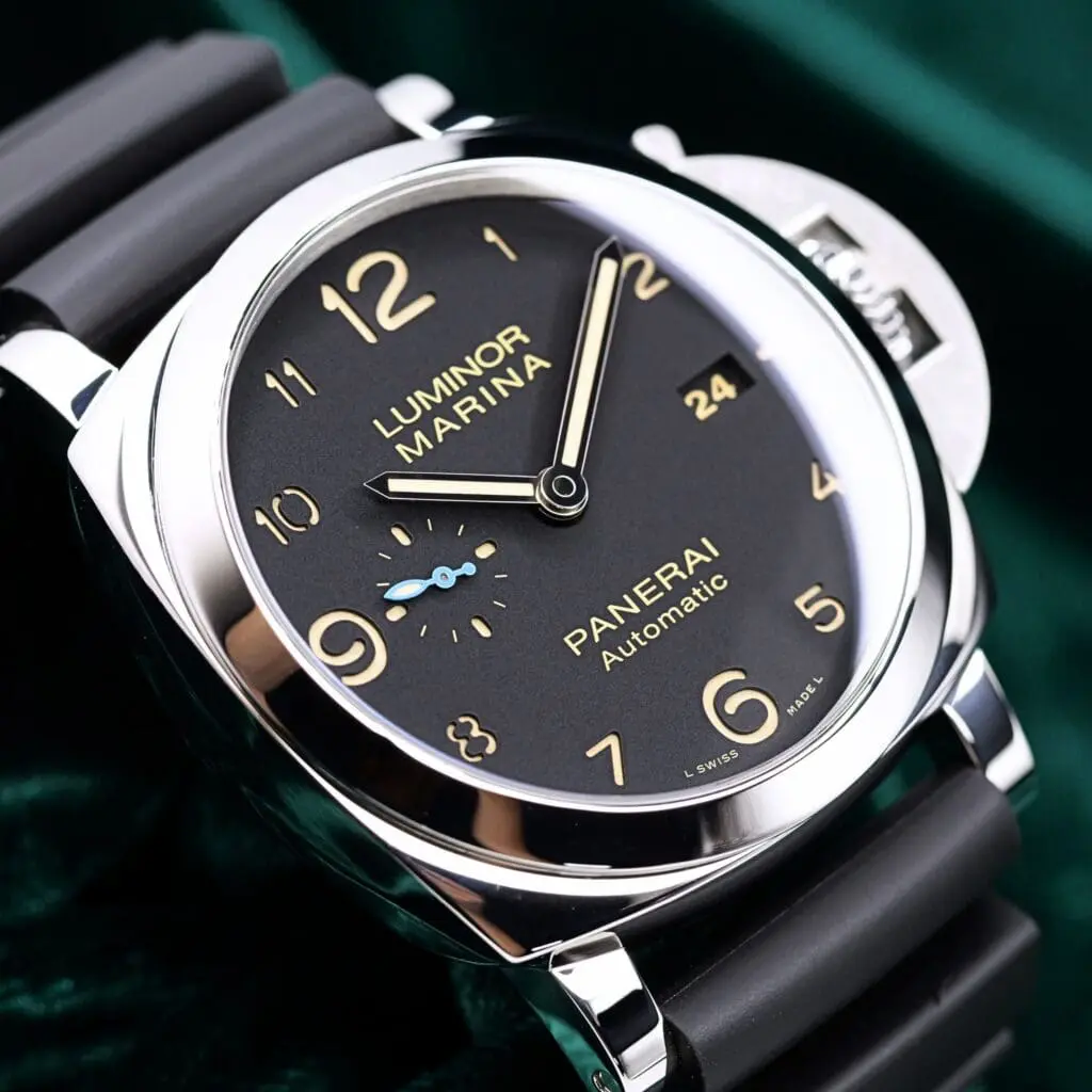 Panerai Luminor Marina 1950 3 Days Black Dial Black Rubber Strap Stainless Steel 44mm MINT CONDITION COMPLETE SET PAM01359