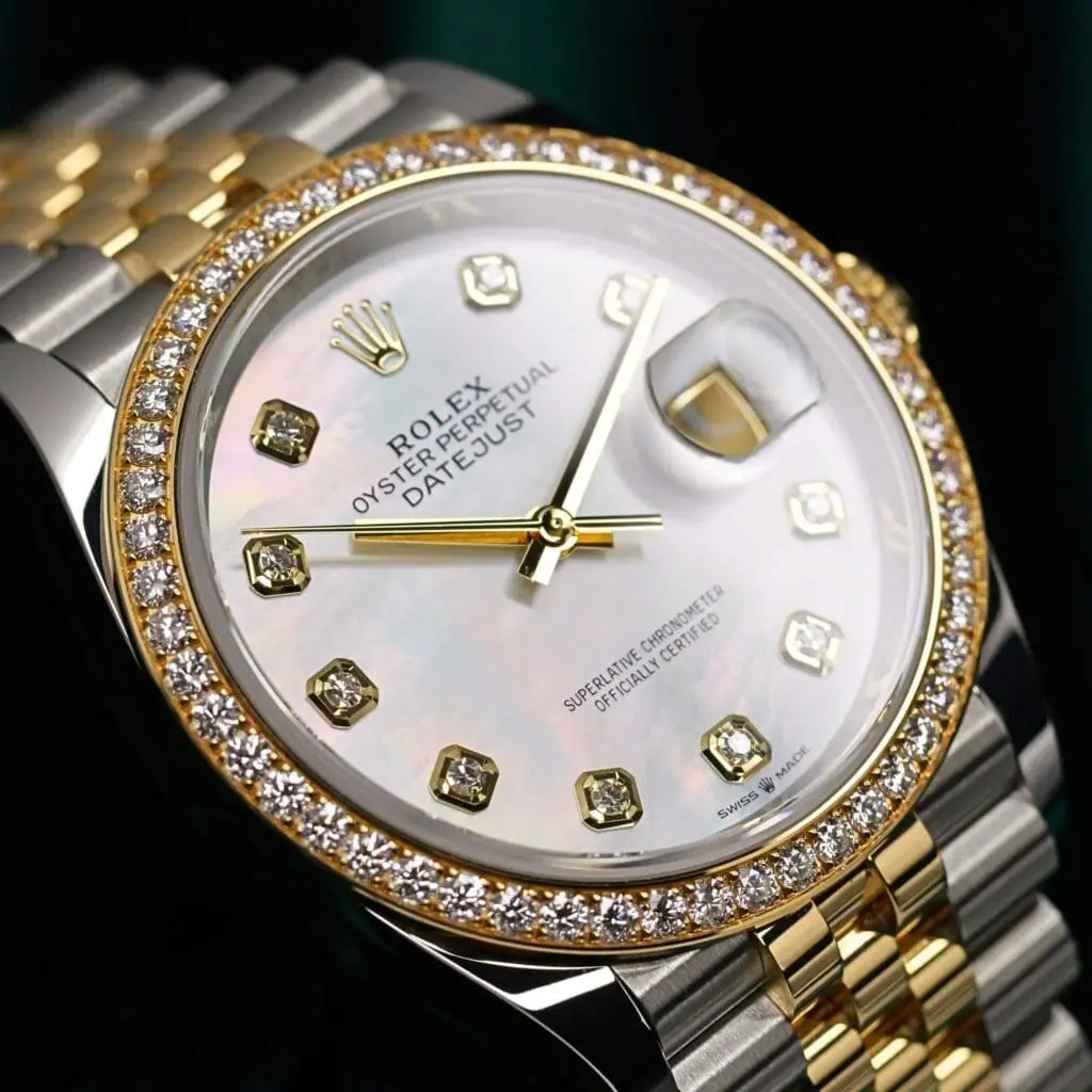 2026 NEW UNWORN Rolex Datejust 36 Mother of Pearl Diamond Dial Diamond Bezel Jubilee Two-Tone Steel 18k Yellow Gold 36mm COMPLETE SET 126283RBR-0009