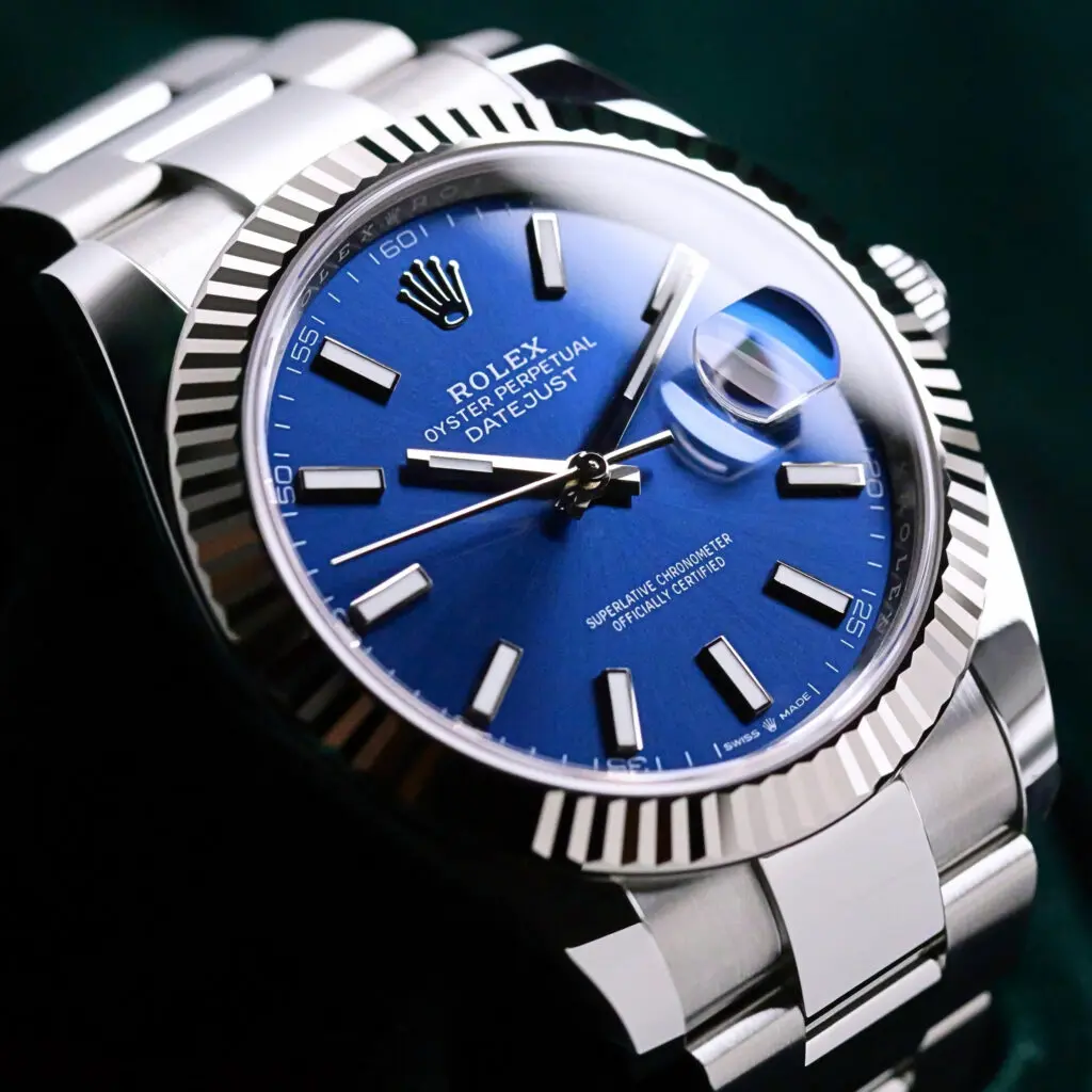 2026 NEW UNWORN Rolex Datejust Blue Dial 18K White Gold Fluted Bezel Oyster Bracelet Stainless Steel 41mm COMPLETE SET 126334
