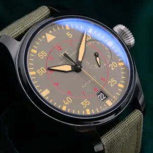 IWC Big Pilot's Watch Top Gun Miramar Grey Dial Green Textile Strap Black Ceramic 48mm MINT CONDITION COMPLETE SET IW501902