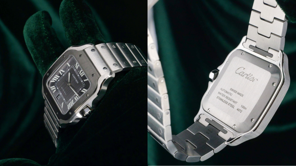 Cartier Santos de Cartier Large Steel ADLC Bezel / Steel Bracelet