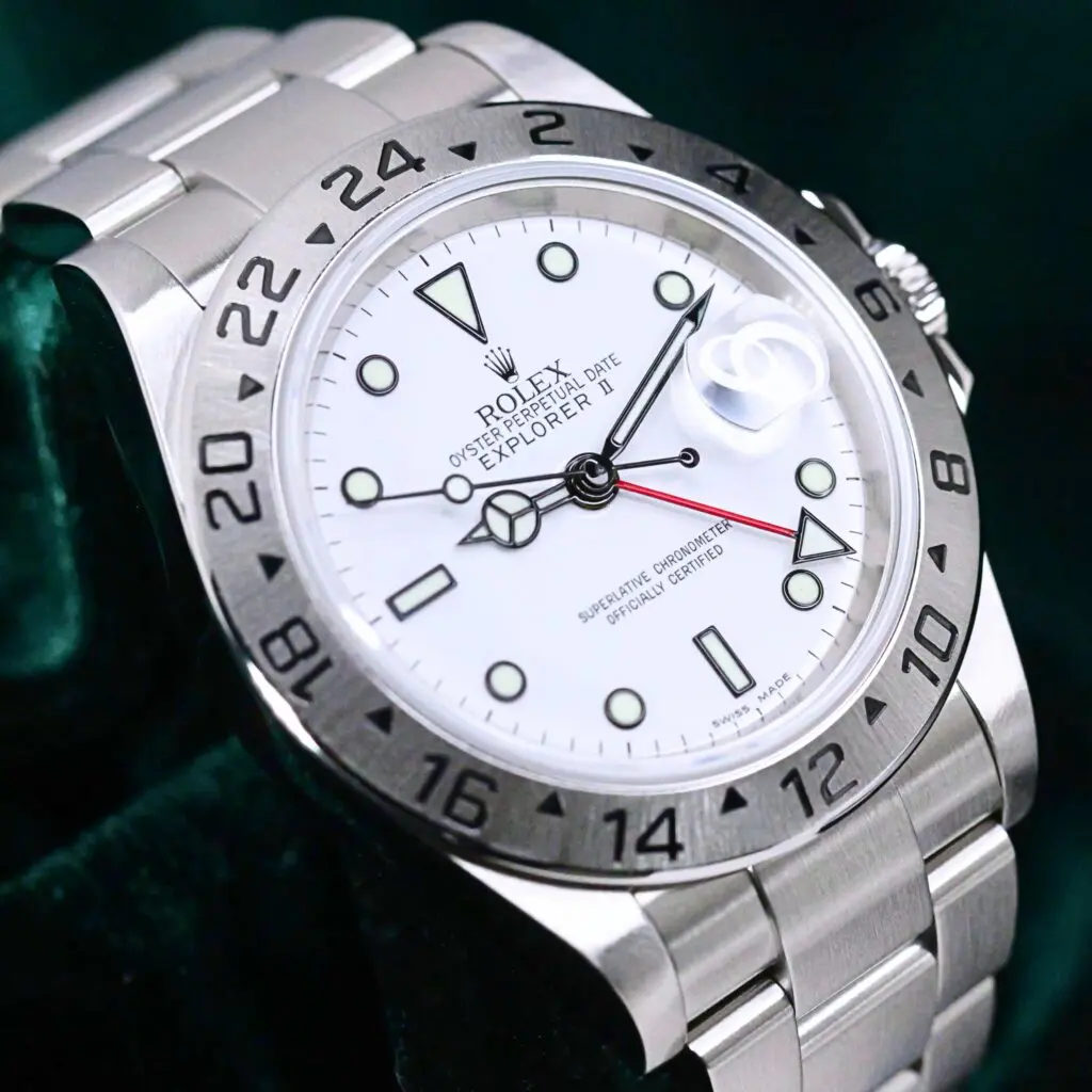 Rolex Explorer II "Polar" White Dial Oyster Bracelet Stainless Steel 40mm MINT CONDITION COMPLETE SET 16570