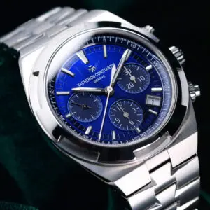 Vacheron Constantin Overseas Chronograph Blue Dial Stainless Steel 42.5mm MINT CONDITION COMPLETE SET 5500V/110A-B148