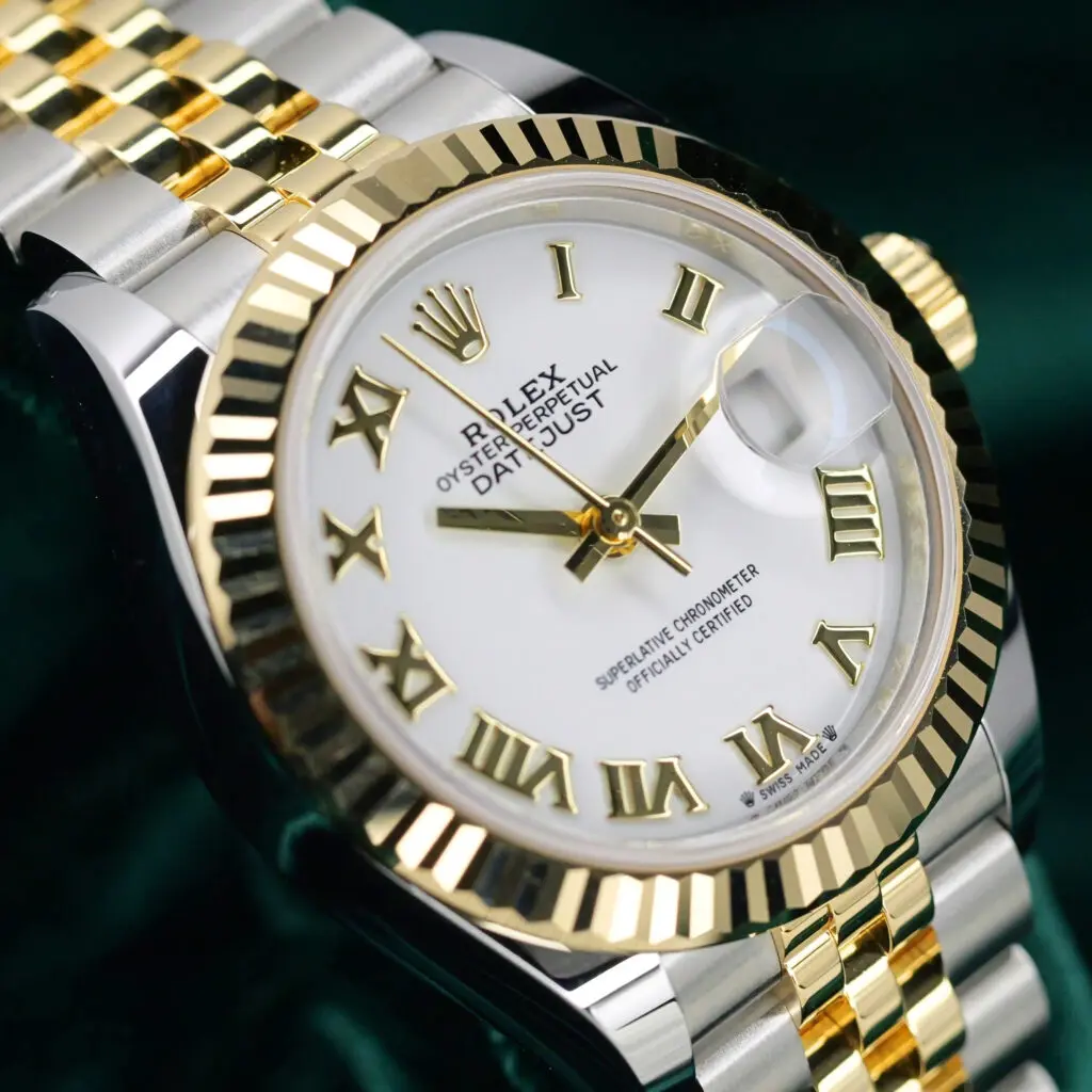 2026 NEW UNWORN Rolex Lady-Datejust White Roman Dial 18K Yellow Gold Fluted Bezel Jubilee Bracelet Stainless Steel Yellow Gold 28mm COMPLETE SET 279173