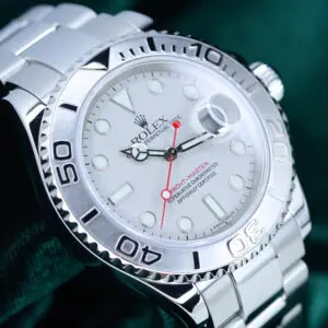 Rolex Yacht-Master Rolesium Platinum Dial Platinum Bezel Oyster Stainless Steel 40mm MINT CONDITION COMPLETE SET 16622