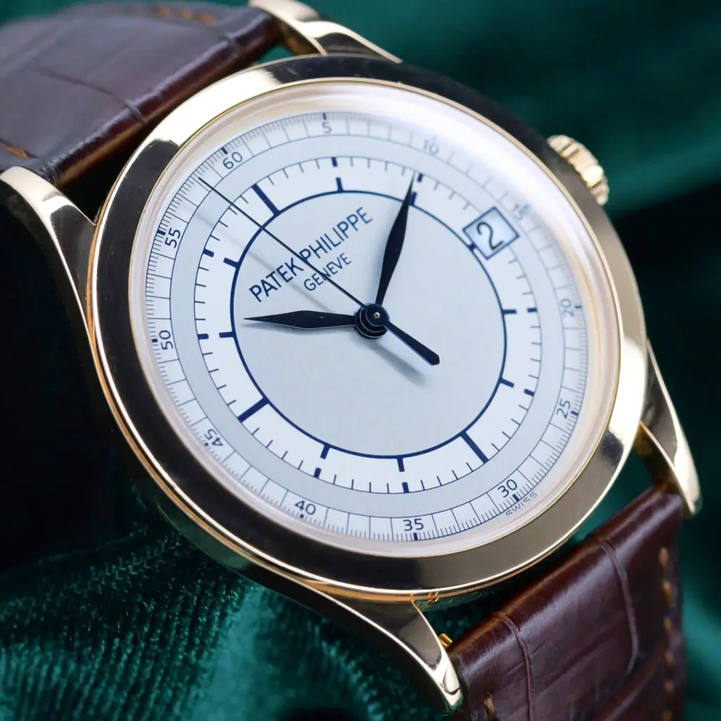Patek Philippe Calatrava Silver Sector Dial Rose Gold 38mm MINT CONDITION COMPLETE SET 5296R-001