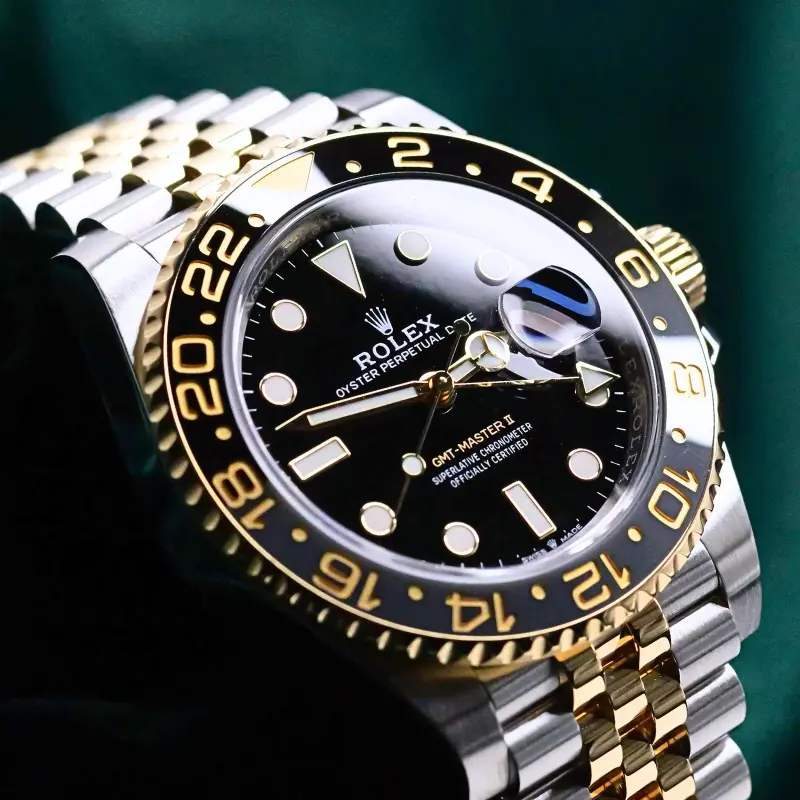 Rolex GMT-Master II “Zombie” Black Dial Gray Black Ceramic Bezel Jubilee Bracelet Two-Tone 18K Yellow Gold 40mm MINT CONDITION COMPLETE SET 126713GRNR-0001