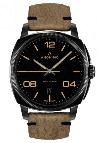 Anonimo Epurato Automatic Stainless Steel / DLC / Black / Leather AM-4000.02.292.K19