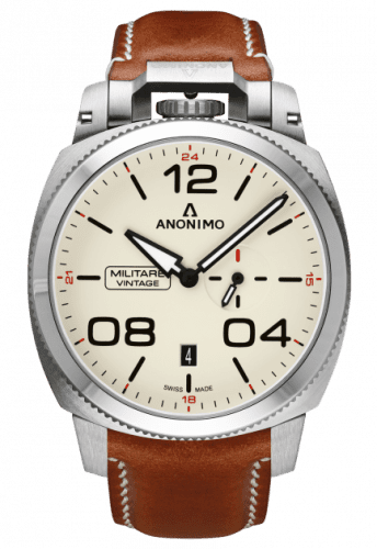 Anonimo Militare Automatic Stainless Steel / Cream / Leather AM-1021.01.001.A02