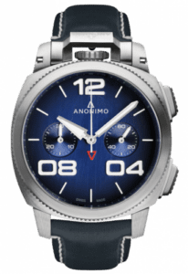 Anonimo Militare Chrono Stainless Steel / Blue / Leather AM-1120.01.003.A03
