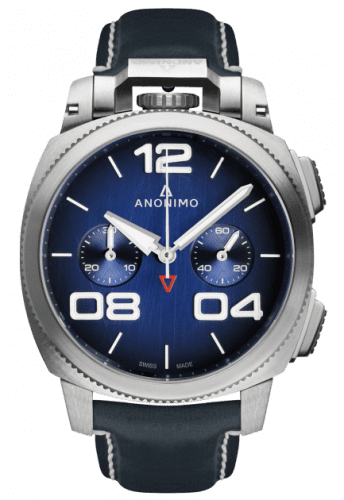 Anonimo Militare Chrono Stainless Steel / Blue / Leather AM-1120.01.003.A03