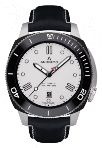 Anonimo Nautilo Automatic Stainless Steel / DLC / White / Leather AM-1002.05.003.A05