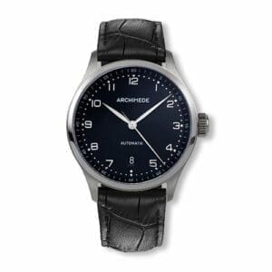 Archimede Klassik 39 Stainless Steel / Black / Black Leather UA7969-A3.1