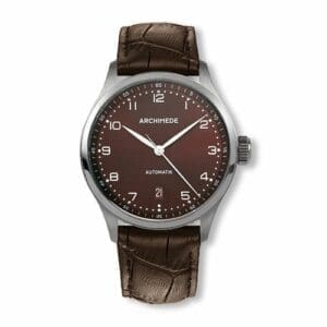 Archimede Klassik 39 Stainless Steel / Brown / Brown Leather UA7969-A3.10