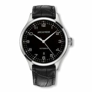 Archimede Klassik 42 Stainless Steel / Black / Black Leather UA7929-A2.1