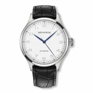 Archimede Klassik 42 Stainless Steel / Silver / Black Leather UA7929-M2.11