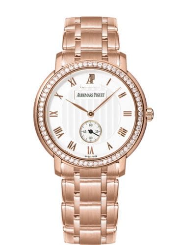 Audemars Piguet Jules Audemars Small Seconds Pink Gold Diamond Silver Bracelet 5156OR.ZZ.1229OR.01