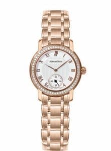 Audemars Piguet Jules Audemars Small Seconds Pink Gold Diamond Silver Bracelet  79387OR.ZZ.1229OR.01