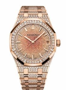 Audemars Piguet Royal Oak 155020 Pink Gold Orange Sapphire    15502OR.ZZ.1222OR.01