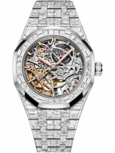 Audemars Piguet Royal Oak 37 Double Balance Wheel Openworked White Gold - Baguette     15469BC.ZZ.1260BC.01