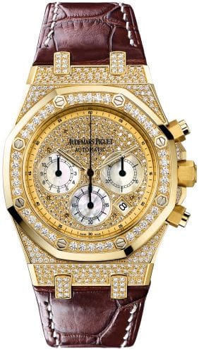 Audemars Piguet Royal Oak Chronograph 39 Yellow Gold Diamond Strap 26068BA.ZZ.D088CR.01