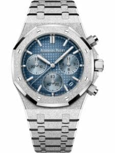 Audemars Piguet Royal Oak Chronograph 41 Frosted White Gold Blue Japan   26240BC.GG.1324BC.02