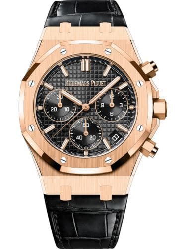 Audemars Piguet Royal Oak Chronograph 41 Pink Gold Black Strap 26240OR.OO.D002CR.02