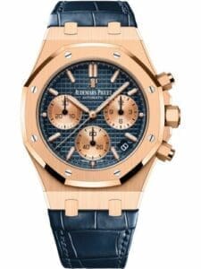 Audemars Piguet Royal Oak Chronograph 41 Pink Gold Blue Alligator   26239OR.OO.D315CR.01