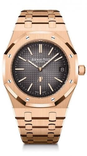 Audemars Piguet Royal Oak Extra-Thin Pink Gold Grey 50th Anniversary 16202OR.OO.1240OR.01