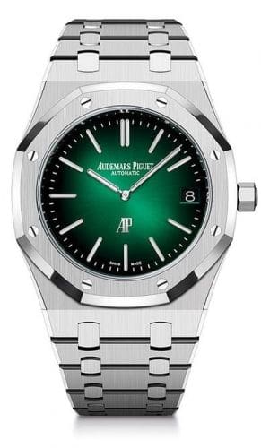 Audemars Piguet Royal Oak Extra-Thin Platinum Green 50th Anniversary 16202PT.OO.1240PT.01