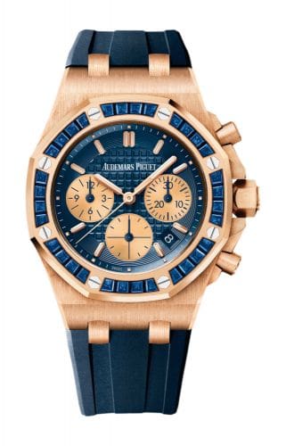 Audemars Piguet Royal Oak OffShore Lady Chronograph Pink Gold Blue Bartorelli 26236OR.SS.D027CA.01