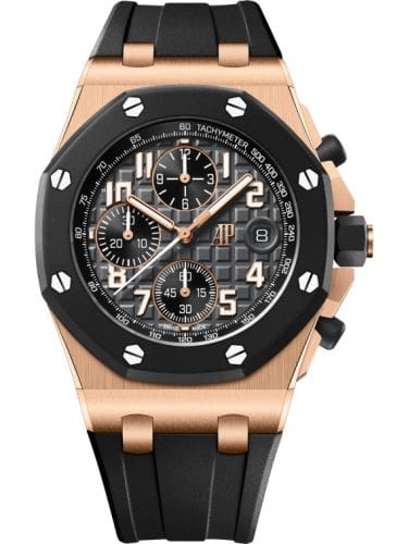 Audemars Piguet Royal Oak Offshore Pink Gold - Rubberclad Black Bracelet 26238OK.OO.A002CA.01