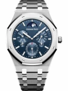 Audemars Piguet Royal Oak Perpetual Calendar Ultra Thin Titanium - Platinum Blue Bracelet   26586IP.OO.1240IP.01