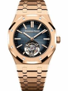 Audemars Piguet Royal Oak Self-Winding Flying Tourbillon Pink Gold Blue    26730OR.OO.1320OR.02