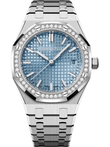 Audemars Piguet Royal Oak Selfwinding 34 Stainless Steel - Diamond Ice Blue Bracelet 50th Anniversary 77451ST.ZZ.1361ST.01