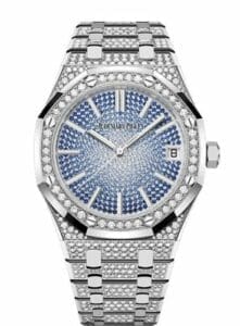 Audemars Piguet Royal Oak Selfwinding 41 White Gold - Diamond Blue Sapphire 50th Anniversary   15512BC.ZZ.1322BC.01