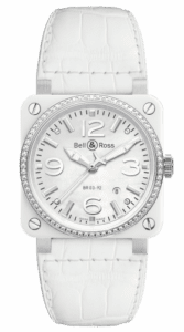 Bell & Ross BR 03 92 White Ceramic / Diamond BR0392-WH-C-D/SCA