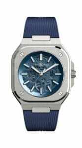Bell & Ross BR 05 Stainless Steel / Skeleton Blue / Strap BR05A-BLU-SKST/SRB