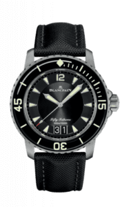 Blancpain Fifty Fathoms Automatique Grande Date Titanium / Black / Black Canvas 5050-12B30-B52A