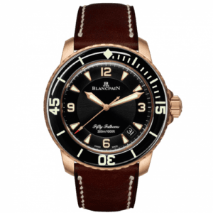 Blancpain Fifty Fathoms Automatique Red Gold / Black / Brown Barennia 5015A-3630-63B