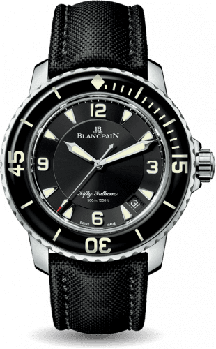 Blancpain Fifty Fathoms Automatique Stainless Steel / Black / Black Canvas 5015-1130-52A