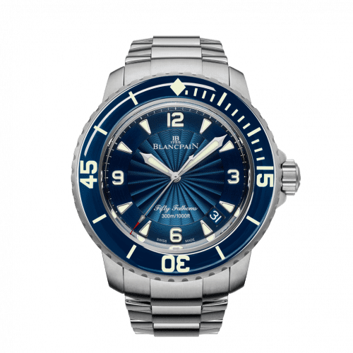 Blancpain Fifty Fathoms Automatique Stainless Steel / Blue / Bracelet 5015D-1140-71B
