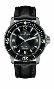 Blancpain Fifty Fathoms Automatique Titanium / Black / Canvas 5015-12B30-B52A