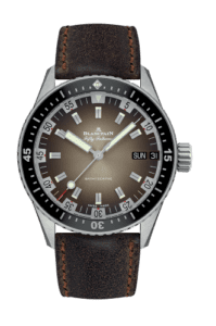 Blancpain Fifty Fathoms Bathygraphe Jour Date 70’ Stainless Steel / Brown / Darkbrown Calf 5052-1110-063A