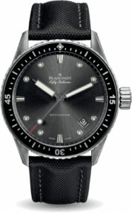 Blancpain Fifty Fathoms Bathyscaphe Stainless Steel / Grey / Black Canvas 5000-1110-B52A