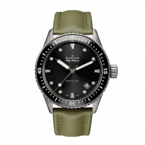 Blancpain Fifty Fathoms Bathyscaphe Titanium / Black / Sand Canvas 5000-1230-K52A
