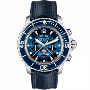 Blancpain Fifty Fathoms Chronographe Flyback Quantieme Complet Stainless Steel / Blue / Blue Canvas 5066F-1140-52B