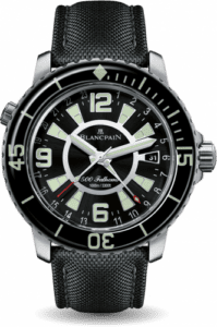 Blancpain Fifty Fathoms GMT Stainless Steel / Black / Canvas 50021-12B30-52B